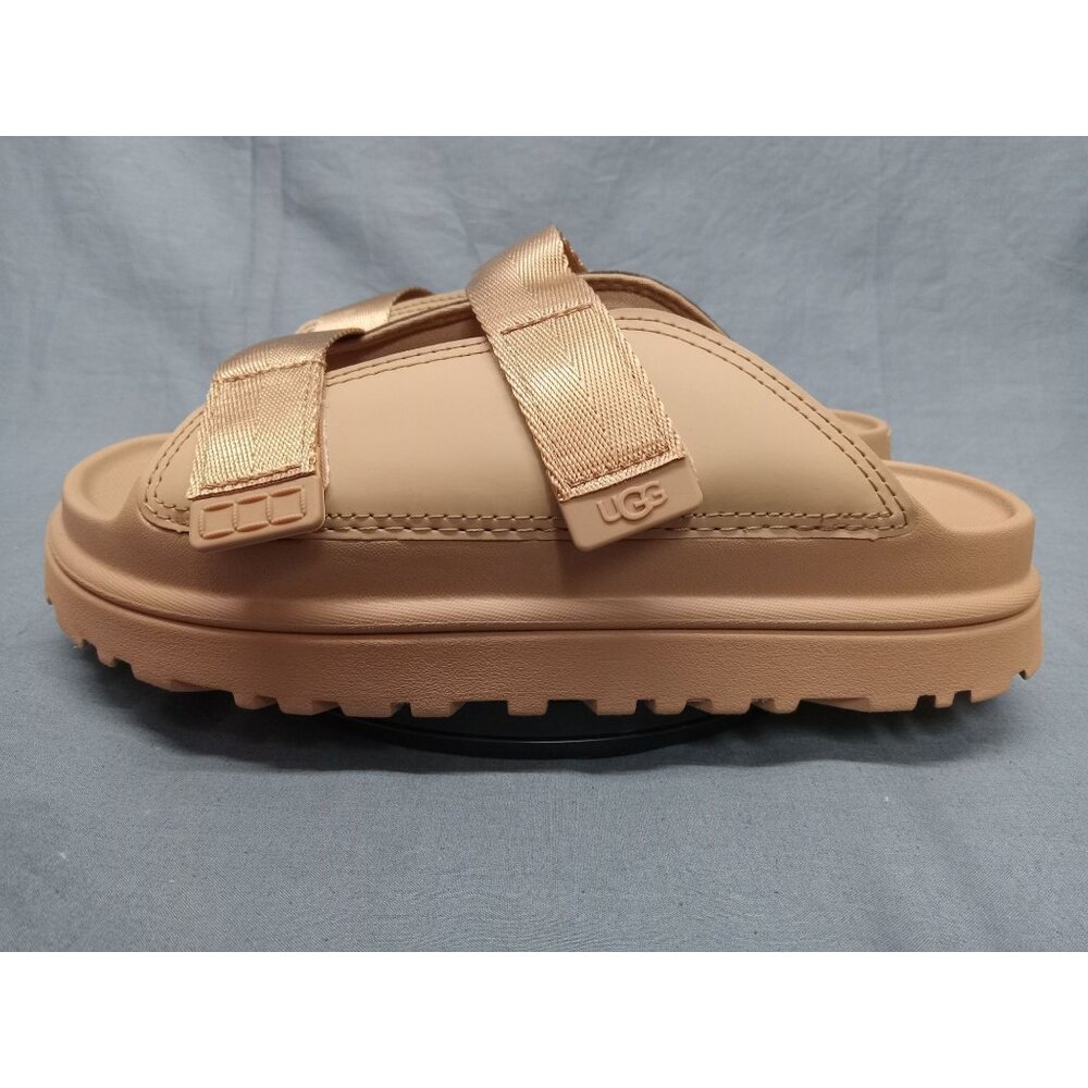 UGG Girls K Goldenglow Slide Slip-on Dark Brown Sand Size 6 NEW IN BOX! - Picture 4 of 13